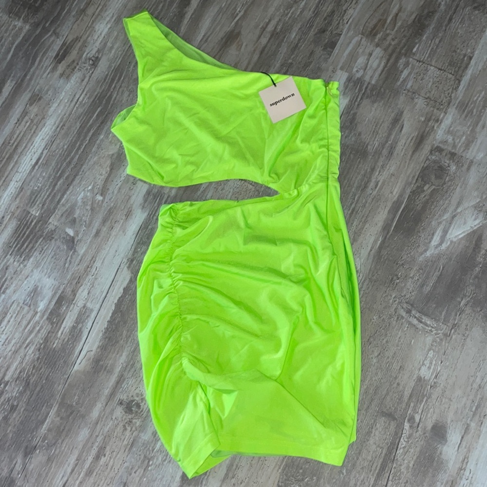 SUPERDOWN NEON GREEN DRESS